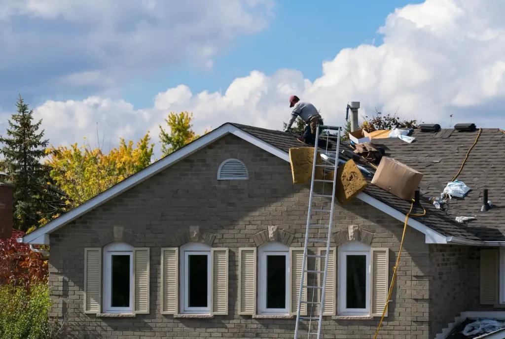 layers of a roof worker