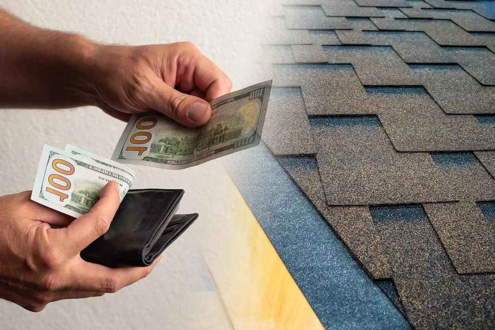 A man pays for roofing work upfront, falling for roof scam